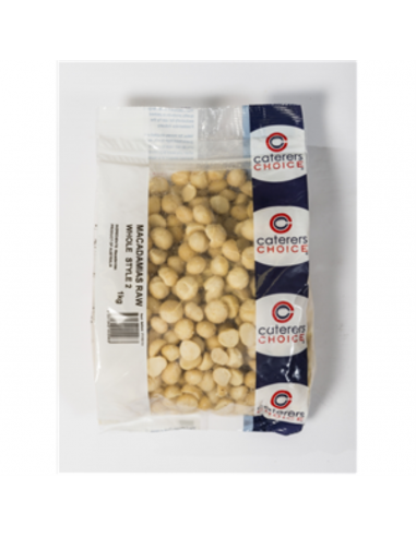 Caterers Choice macadamia noix entièrement n ° 2 RAW 1 kg Paquet