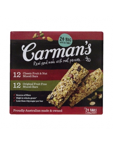 Carmans Lot de 24 barres de muesli traditionnelles