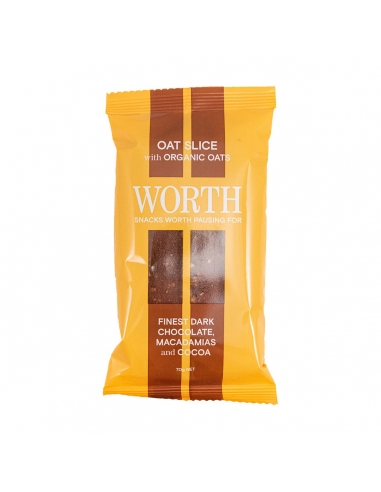 Worth Oat Slice, Dark Chocolate, Macadamias & Cocoa 70g x 12