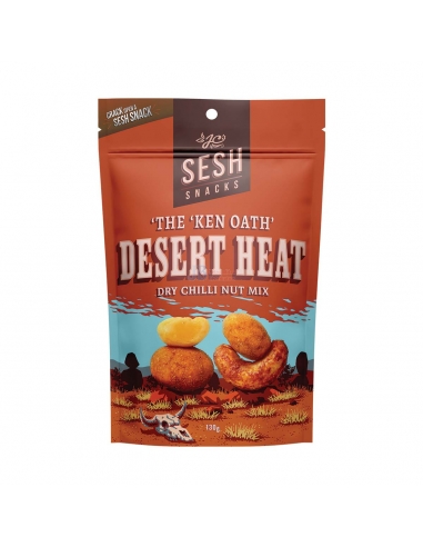 Sesh Snack Desert Calefacción de chile seco Mezcla de nuez 130 g x 12