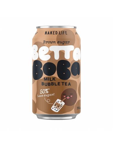 Nacktes Leben Betta Boba Eced Bubble Tea Brauner Zucker 315ml x 12