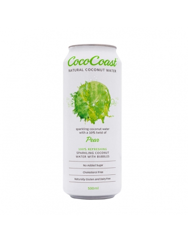 Coco Coast Funkeln natürlicher Kokoswasserbirnen 500 ml x 24