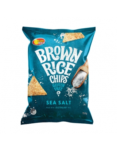 Sunrice Brown Rice Chips Sal Sea Salt 150g x 5