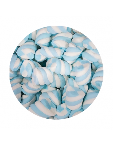 Blauwe en witte twist mallow 800 g