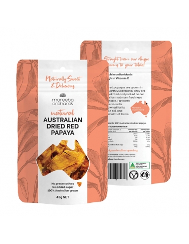 Mareeba Orchards Dried Papaya 43g x 6