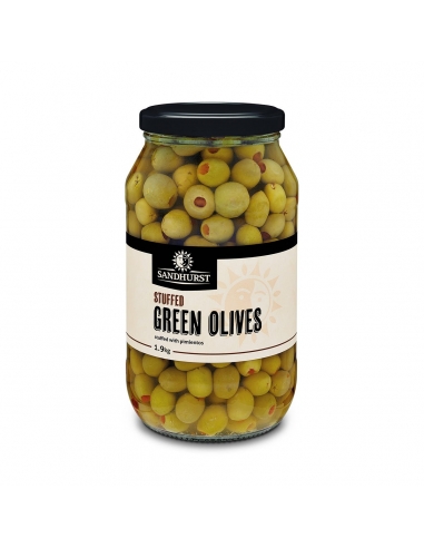 Olives vertes farcies de Sandhurst 1 9kg