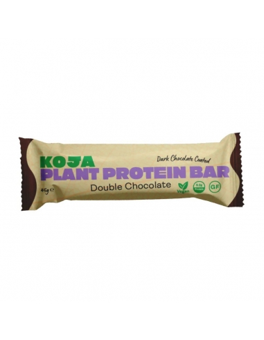 Barra de proteína de la planta Koja Doble chocolate 45g x 16