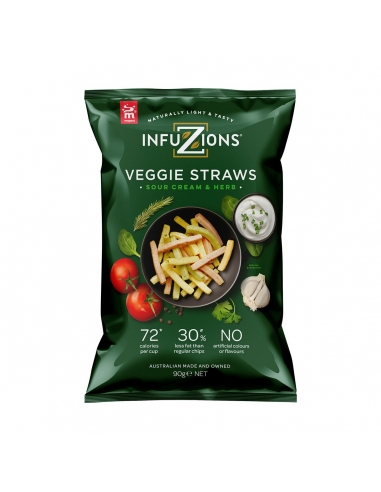 InfuZions Straw vegetariani panna acida ed erba 90g x 15