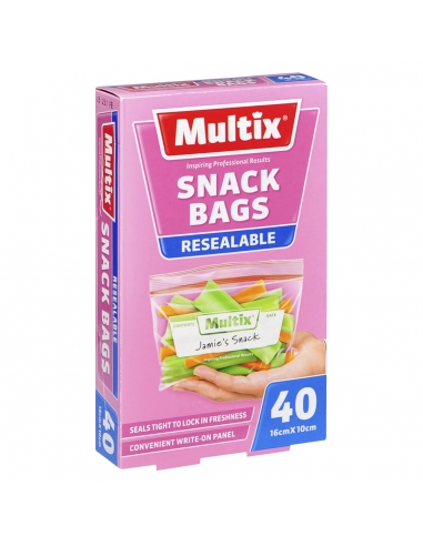 Multix快速拉链小吃袋40 Pack x 12