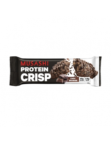 Proteína musashi brownie de chocolate crujiente 60g x 12