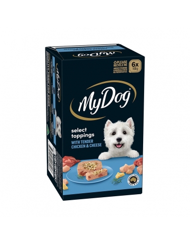 Mijn hond selecteert toppings kip en kaas 100 g 6 pack x 1