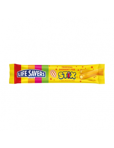 Lifesavers Sherbert Fizz Stix Tropical 40g x 24