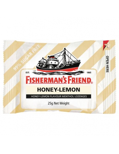 Fishermans Friend Caramelle al miele e limone senza zucchero 25 g x 12