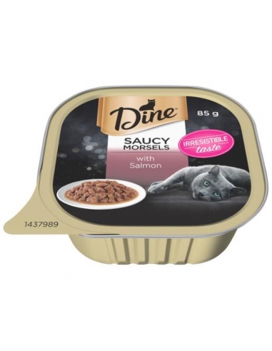 Dine Salmone in Salsa di pesce Wet Cat Food 85gm x 14