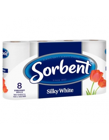 Sorbent Een zachte wc-rol 2 laag 8 verpakking