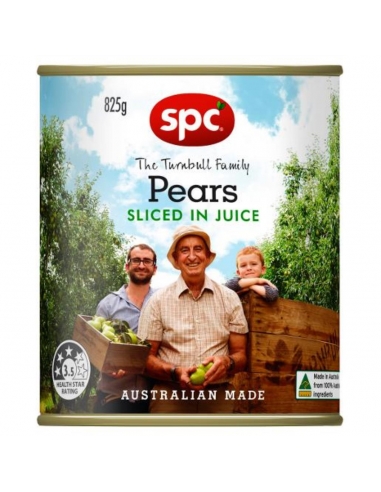 Spc Sliced Pear In Natural Juice 825gm x 1