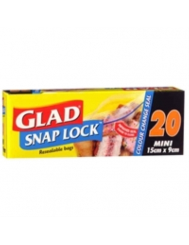 Glad Borse Sandwich Snap Lock 15 X 9cm 20 Pack Packet