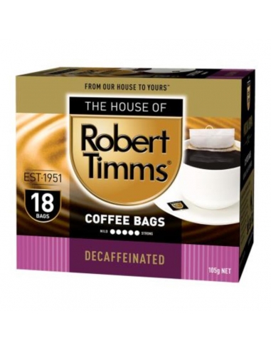 Robert Timms Coffee Bags Decaffeinated 18 Pack x 1