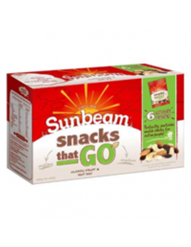 Sunbeam Frutta & Nut Mix Classic Snacks che vanno 6 X 40gr Packet