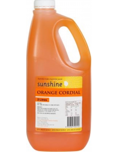 Sunshine Cordial Orange 25% Jugo 2 Lt Bottle