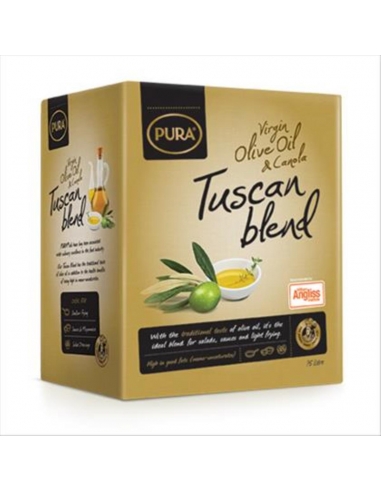 Pura Oil Olive Virgin & Canola Tuscan Blend 15 Lt Sac en boîte