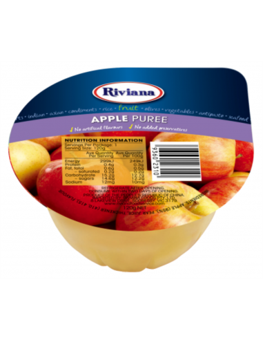 Riviana Purée de Pomme 12 X 120gr Barquette