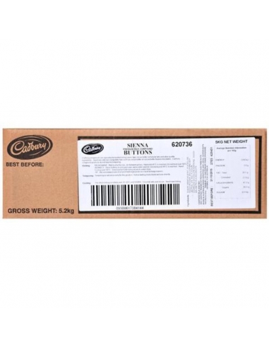 Cadbury Australia Sienna Premium Latte Compound Pulsanti 5kg