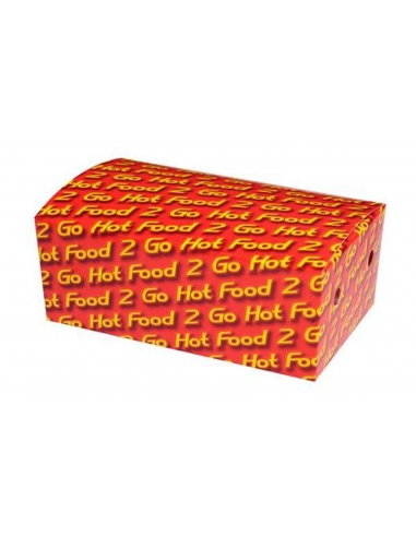 Cast Away Hot Food 2 Go Medium Cardboard Snack Container 172 par 104 par 66 mm