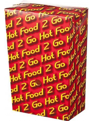 Cast Away Große Takeaway Chip Box Large 91 by 49.5 by 150 mm x Container 91 by 49.5 by 150 mm