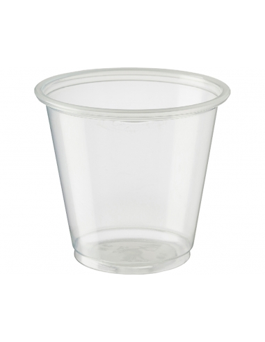 Gobelets de contrôle de portion moyenne en plastique transparent 105 ml x 100