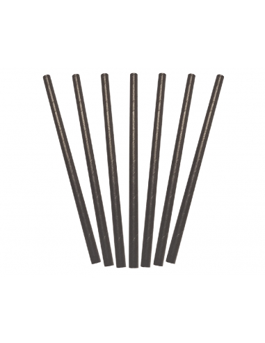 Cast Away Paper Cocktail Straws Black 135mm by 6 mm 5 mm bore x 250