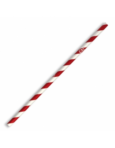 Biopak Biostraw Red Stripe 100 Pack x 1