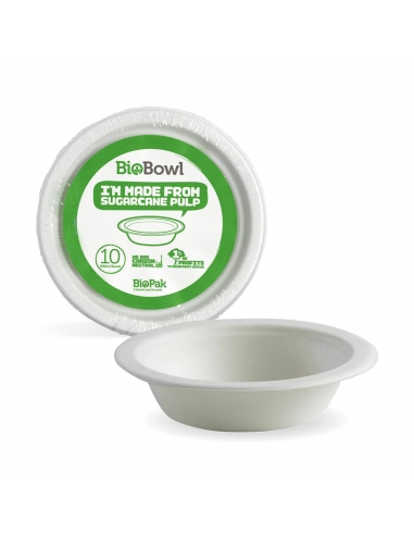 Biopak 500ml Bowl White x 10