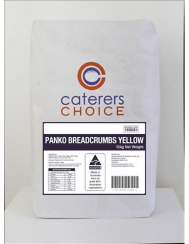 Caterers Choice Breadcrumbs Panko Japonés amarillo 10 Kg Bag