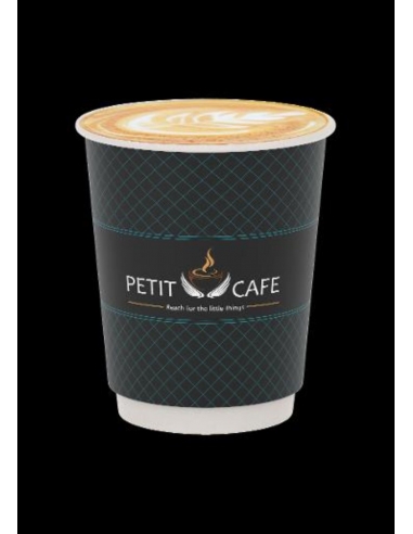 Petit Cafe 12oz hoge dubbele wand metro cups 500s x 1