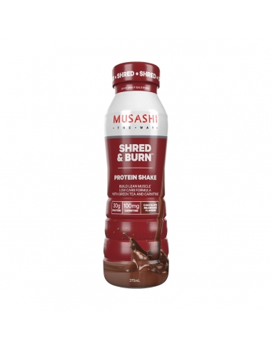 Musashi Shred & Burn Protein Chocolat Shake Milkshake 375ml x 6