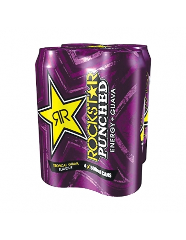 Rockstar Poinçons de guava tropicales 500ml 4 Pack x 6