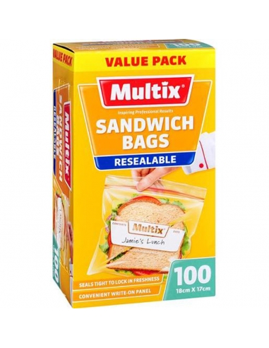 Multix 快速拉链三明治袋 100 个装