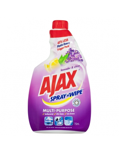 Ajax Spray n'Wipe Lavender y Citrus Refill 750ml
