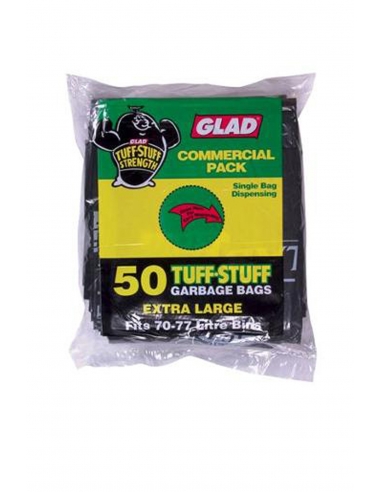 Glad Heavy Duty Müllbeutel Schwarz 50 Pack x 4