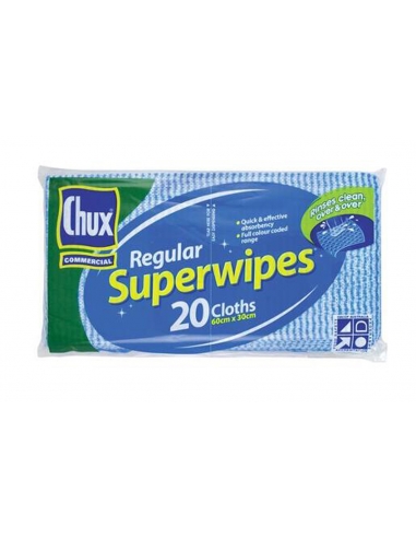 Superwipes Regular Bleu 6cm X 3cm 20pk