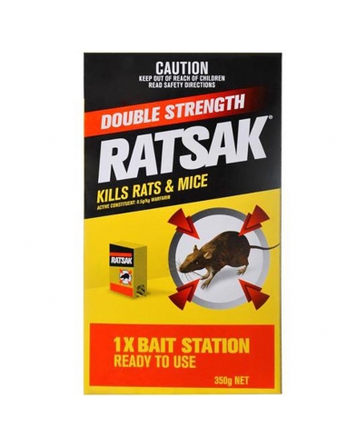 Ratsak Rodenticidio de doble fuerza 350gm