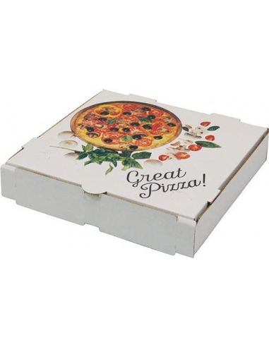 Cast Away Boîte à pizza imprimée blanc 9 pouces 50 Pack