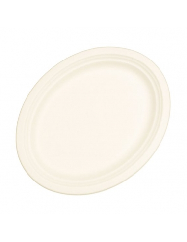 Alpen Sugarcane Oval Plate White 32.5cm x 26cm