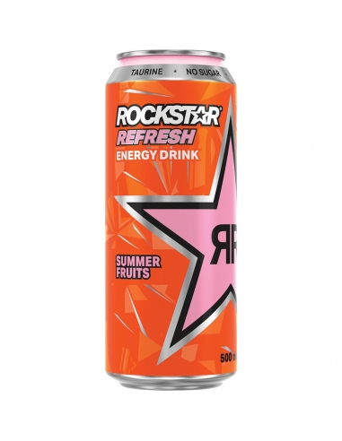 Rockstar Refresh Energy Buvez des fruits d'été 500ml x 12