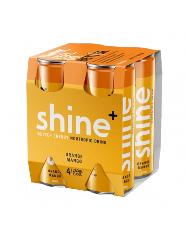 Shine+ Orange Mangue 250 ml Lot de 4 x 6