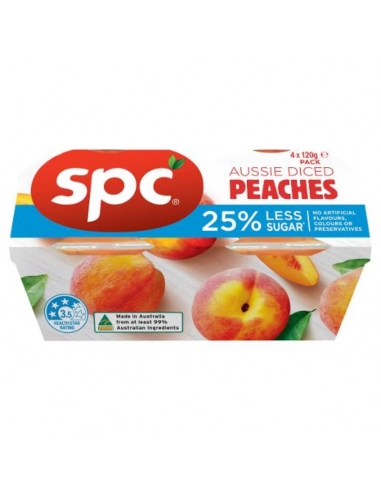 Spc Peach Menos Azúcar Frutas Snacks 4 Pack 120gm x 6