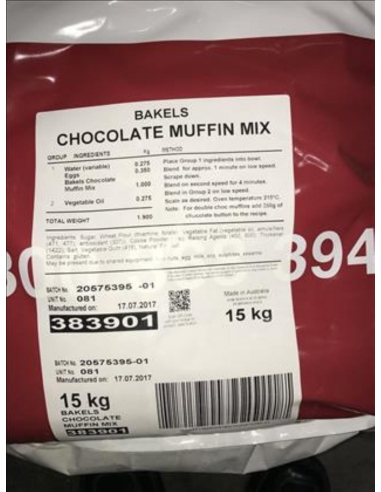 Bakels Mieszanka Muffinów Czekoladowych 15 Kg Torba