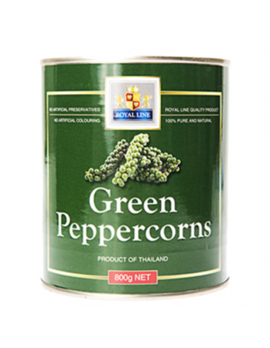 Royal Line Peperkorrels Groen In Water 800 Gr Blik