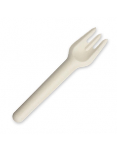 Biopak Forks Bagasse 15.4cm Białe opakowanie 50 x 1